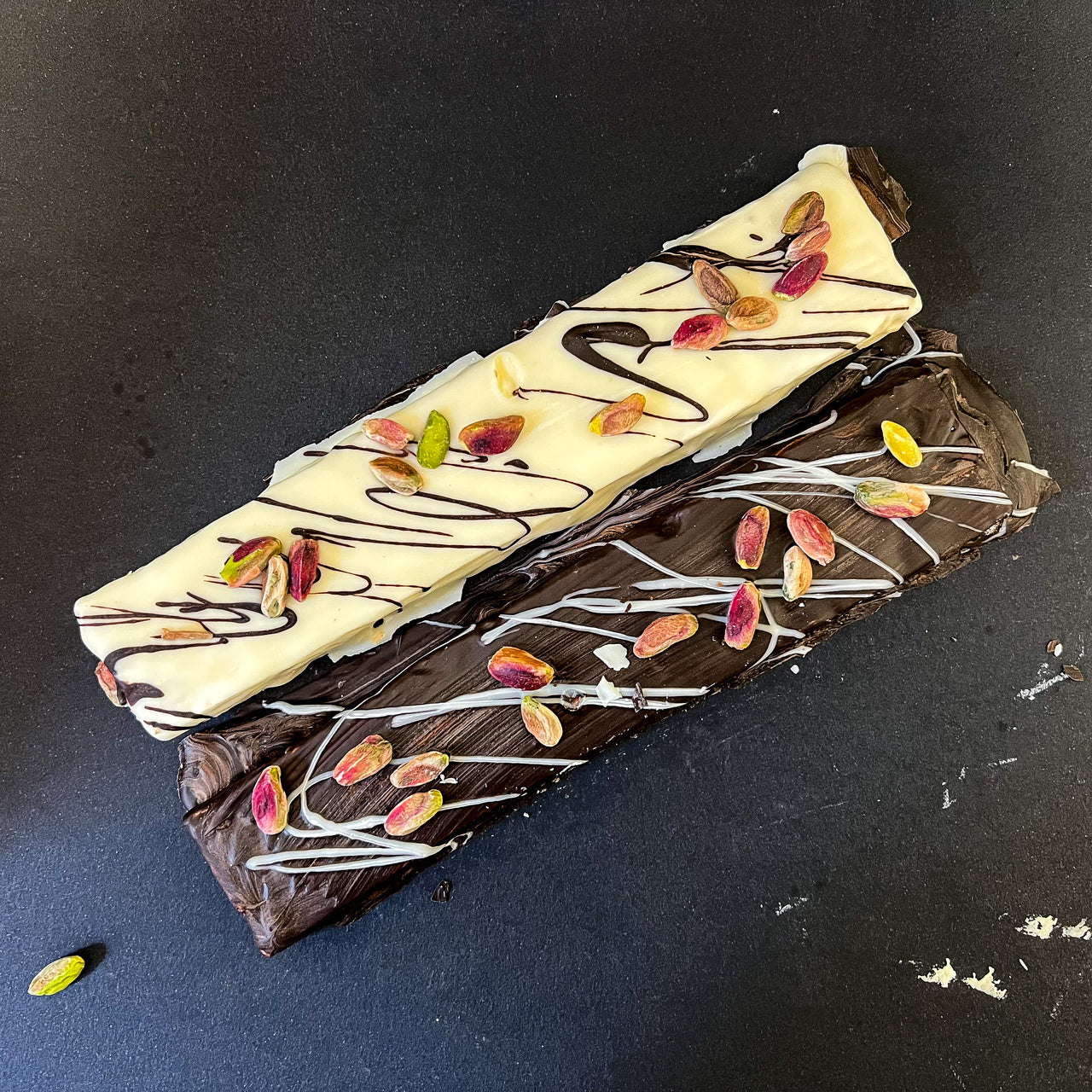 Torrone di Pistacchio e Mandorle ricoperto di Cioccolato